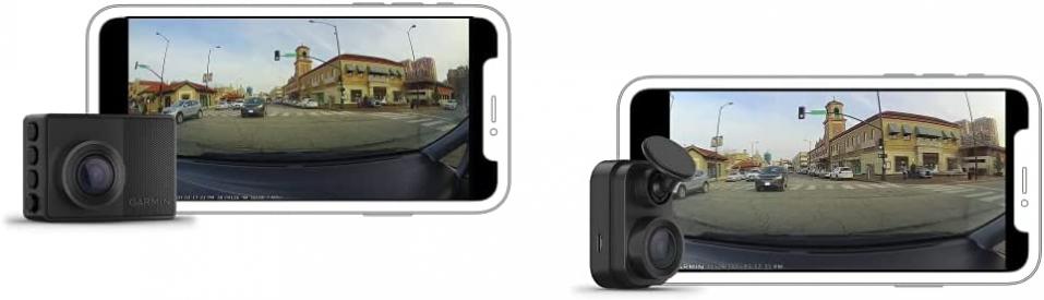 Garmin Dash Cam 67W, 1440p and Extra-Wide 180-degree FOV & Dash Cam Mini 2, Tiny Size, 1080p and 140-degree FOV, Monitor Your Vehicle While Away w/ New Connected Features, Voice Control