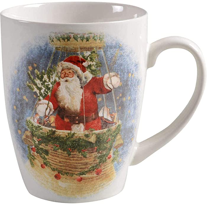 Pottery Barn Nostalgic Santa Mug