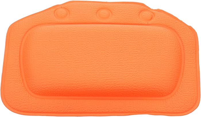 Healeved Bathtub Pillow SPA Pillow Neck Head Shoulder Pillows Support Cushion Headrest Spa Bath Pillow for Home Bathroom Orange