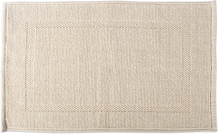 DII Ultra Soft Luxury Spa Jacquard Banded Bath Mat Place in Front of Shower, Vanity, Bath Tub, Sink, and Toilet, 20 x 31 - Natural