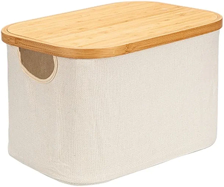 Laundry basket Fabric Laundry Basket with Bamboo Lid Collapsible Laundry Hamper for Closet and Bathroom Bedroom Living Room Space Saving Hamper/Basket (Color : A)