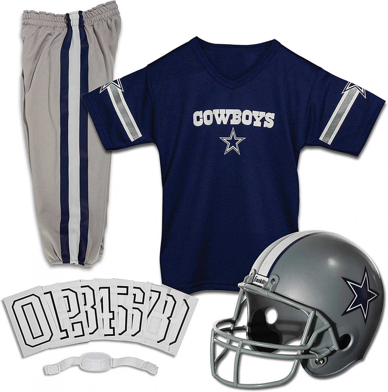 Franklin Sports NFL Kids Football Uniform Set - NFL Youth Football Costume for Boys & Girls - Set Includes Helmet, Jersey & Pants