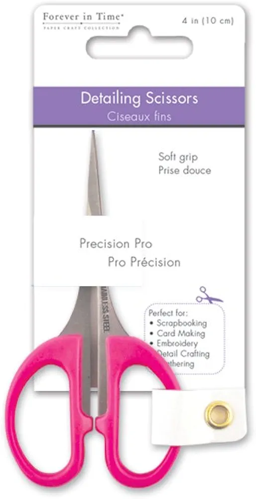 Scrappin-Gear Forever in Time ST176 Precision-Pro Detailing Scissor, 4in, Soft-Grip