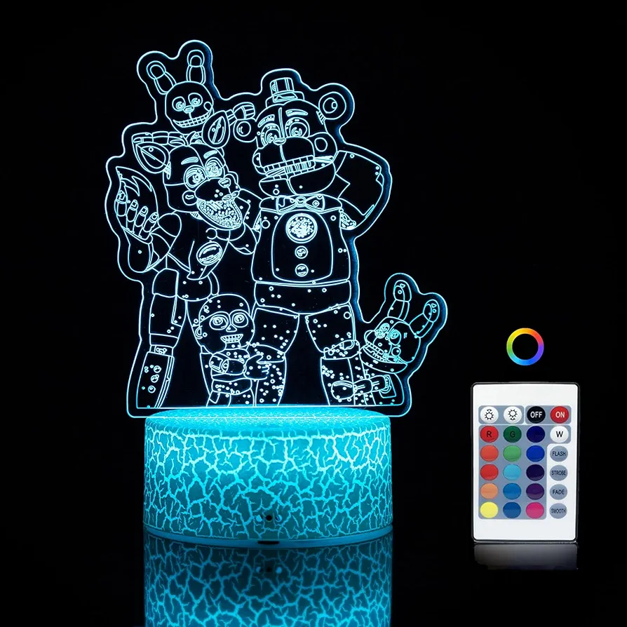 3D Night Light LED Table Lamp 16 Colors Changing with Remote & Smart Touch Room Decor for Kids Fans Birthday Christmas Gifts