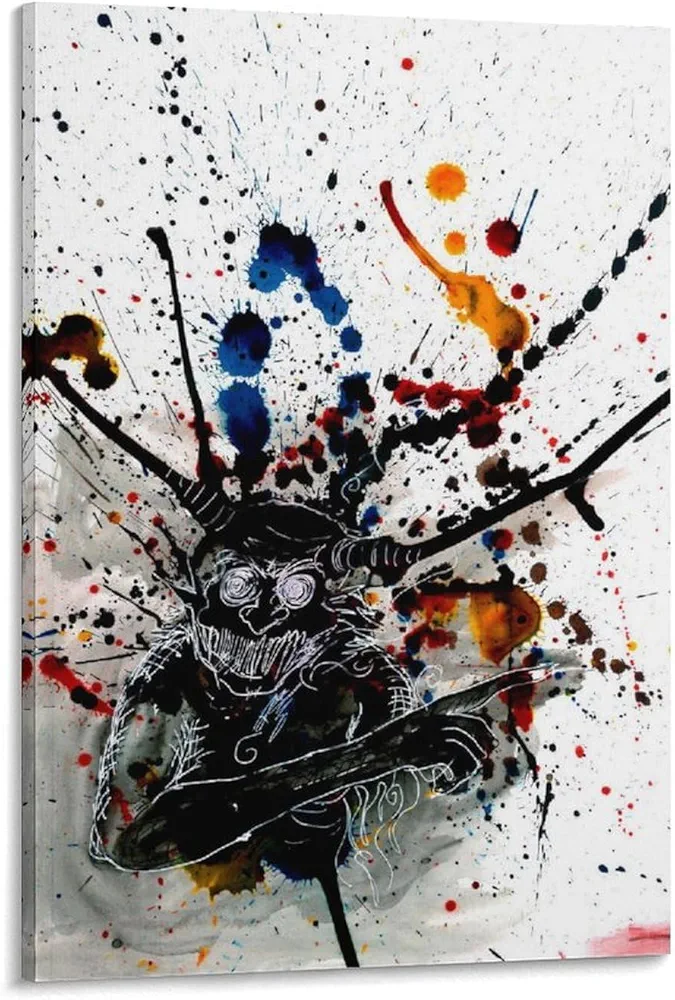 Artist Poster by Ralph Steadman Modern Abstract Minimalist Art Poster Room Wall Decor (1) Canvas Painting Posters And Prints Wall Art Pictures for Living Room Bedroom Decor 20x30inch(50x75cm) Frame-s