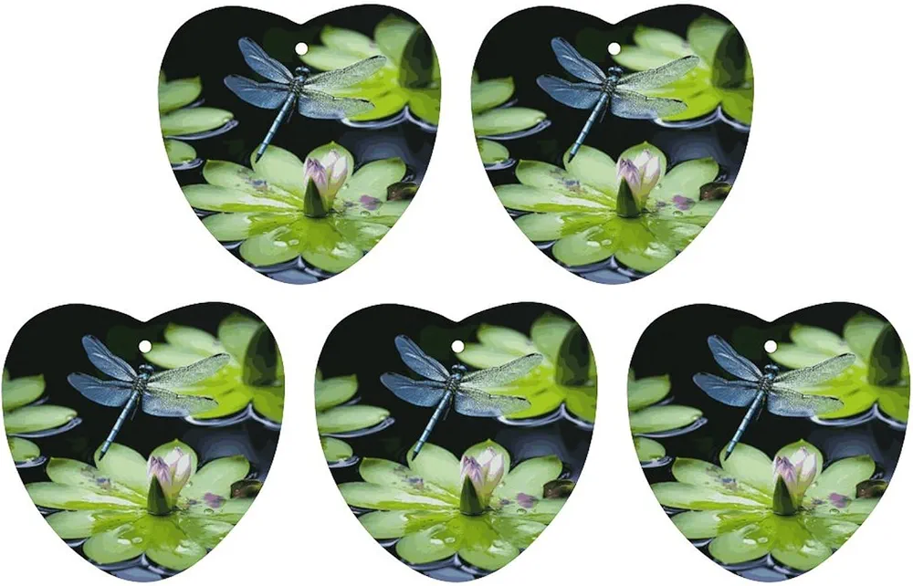 5 Pcs Car Air Fresheners Hanging Air Freshener Dragonfly Flies Over Hanging Scented Cards Fragrance Scented Cards for Car Car Aromatherapy Tablets for Car