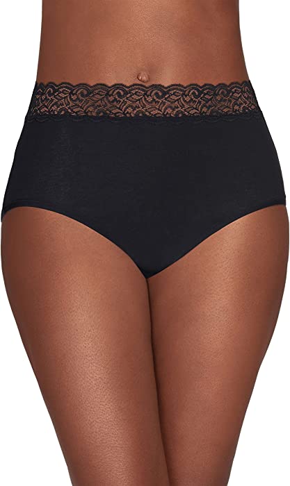 Vanity Fair Women's Flattering Lace Cotton Stretch Panties