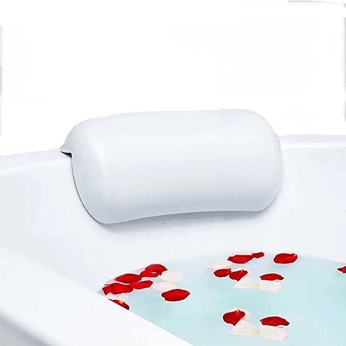 LALEO Bathtub Pillow Non-Slip Bathtub Headrest Soft Waterproof Bath Pillows with Suction Cup Bathroom Accessories