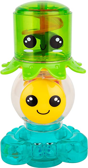 Edushape Bath Tub Toy Includes 3 Parts - Sea Me Whirly Water Wand - Water Runs Through Creating A Fountain of Fun!