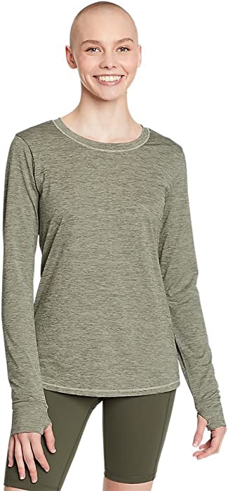 Eddie Bauer Women's Resolution Long-Sleeve T-Shirt, Sprig, Medium, Petite