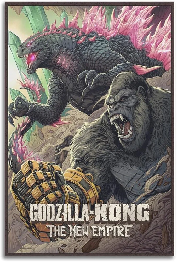 YYQLNTQB Godzilla X Kong Poster The New Empire Movie Posters Canvas Art Posters for Room Aesthetic And Wall Art Picture Living Room Decor Poster 12x18inch(30x45cm) Unframe-style-1