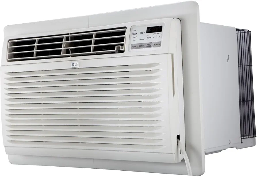 LG 9,800 BTU Through-the-Wall Air Conditioner, Cools 450 Sq.Ft. (18' x 25' Room Size), Electronic Control with Remote, 2 Cooling & Fan Speeds, 4-Way Air Deflection, Auto Restart, 230/208V