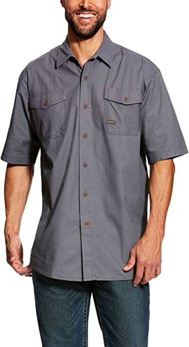 ARIAT Men's Rebar Short Sleeve Made Tough Work Shirt