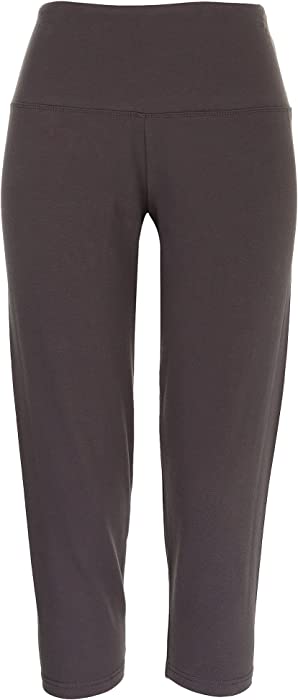 Khakis & Co Womens Solid Capri Leggings