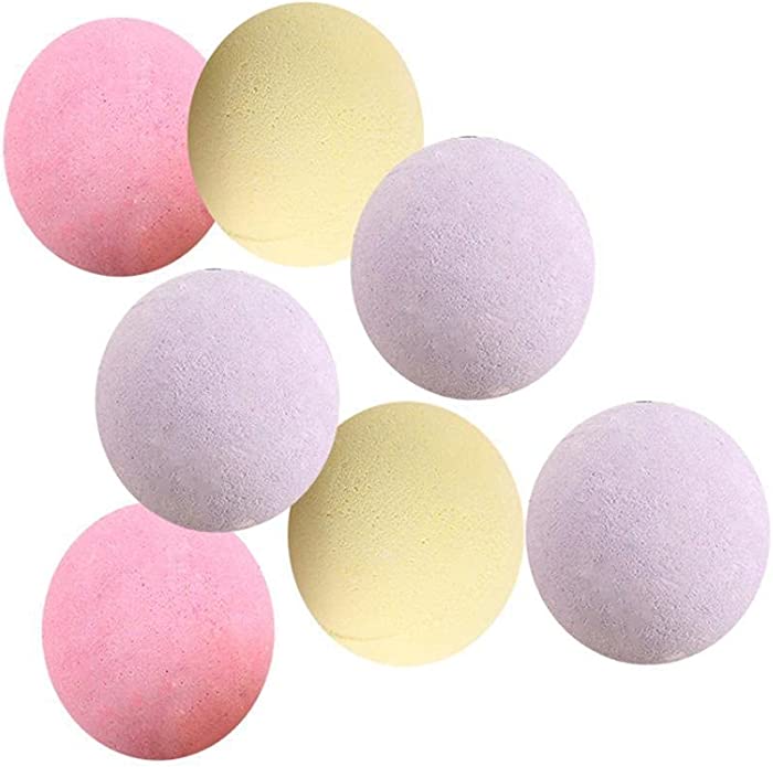 weeee 5 Pcs Bath Ball Bath Salt Ball Bath Bombs Spa Moisturizes Dry Skin Natural Organic Bath Soaking Balls Handmade Bath Salt Ball Gift for Men Women Wife Girlfriend