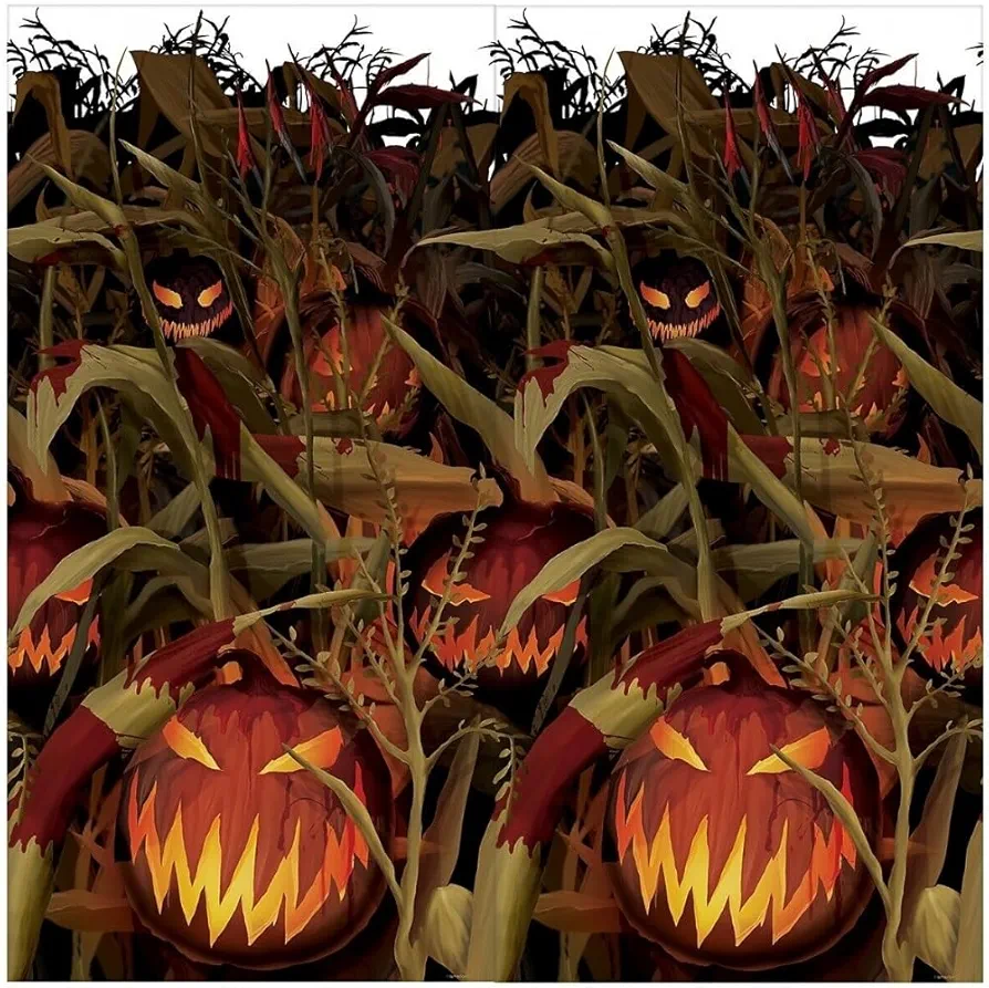 Multicolor Field of Screams Scene Setters Room Plastic Roll (48"x40') - 1 Pc - Perfect for Halloween Parties and Haunted Attractions