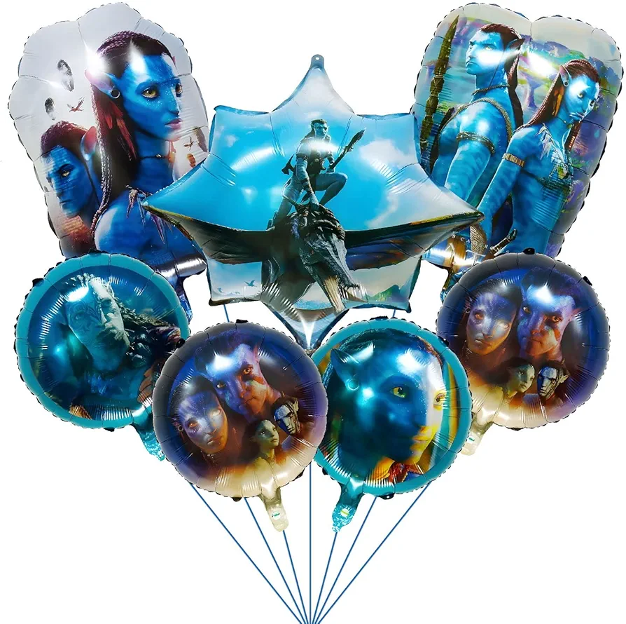 7Pc Avatar Party Balloons, Avatar Party Supplies, Avatar Party Decorate Supplies