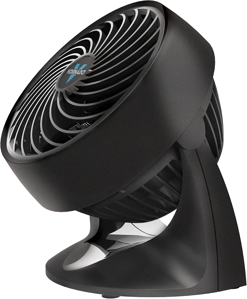 Vornado 133 Small Room Air Circulator Fan, 2 Speeds, Adjustable Head, Table Fan for Desk, Nightstand, Black