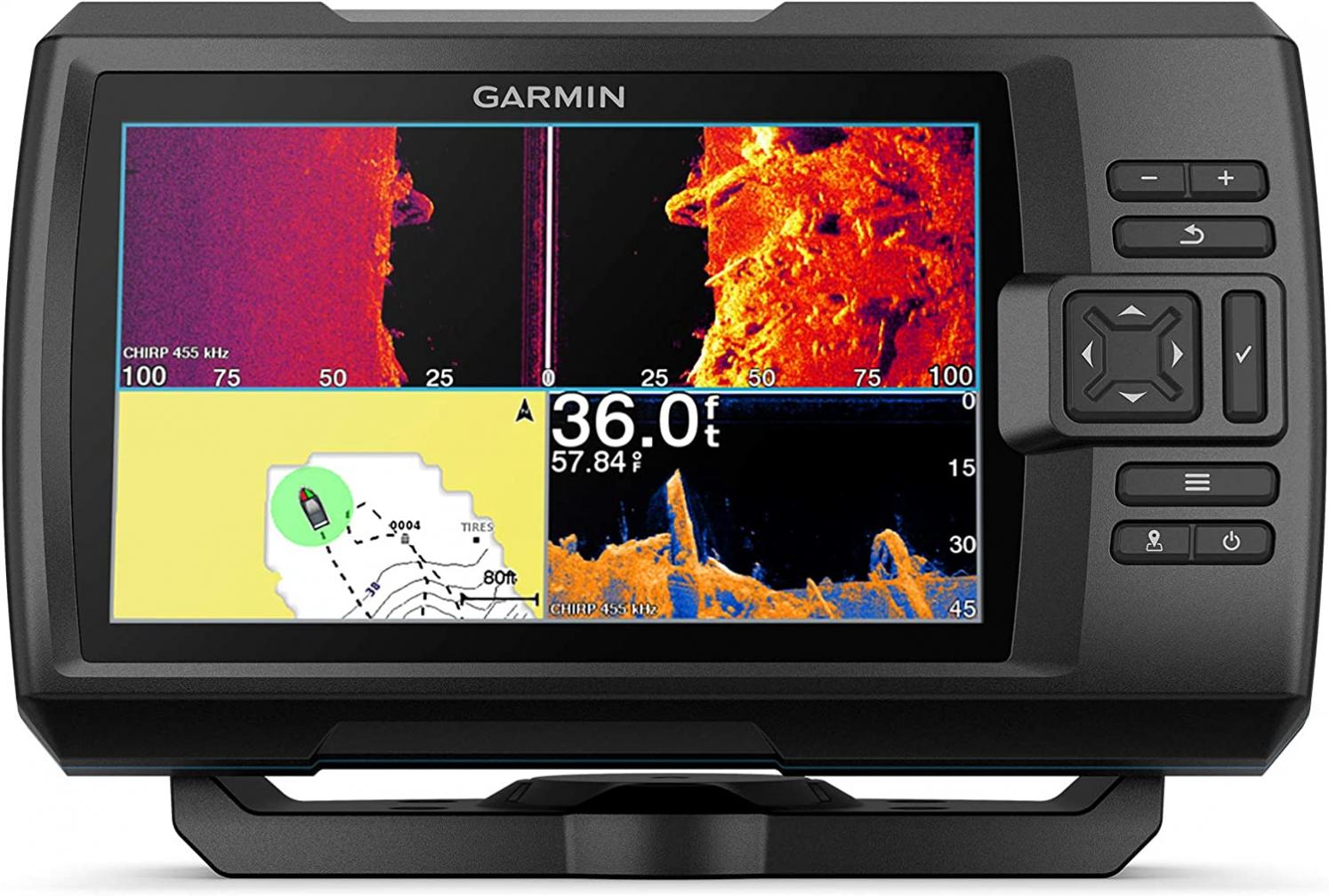 Garmin Striker Vivid 7sv, Easy-to-Use 7-inch Color Fishfinder and Sonar Transducer, Vivid Scanning Sonar Color Palettes (010-02553-00)