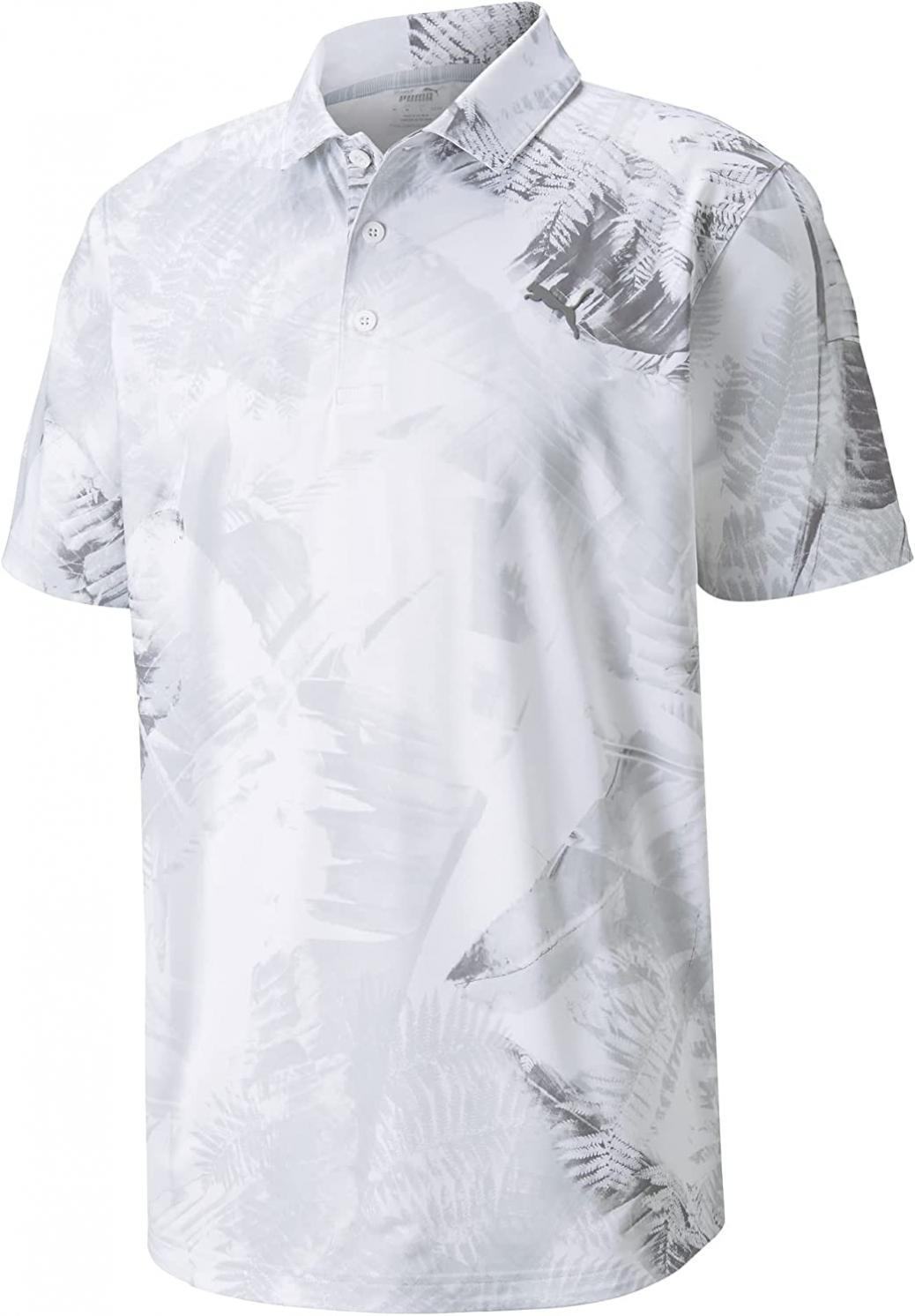 PUMA GOLF Men's Mattr Palm Leaves Polo