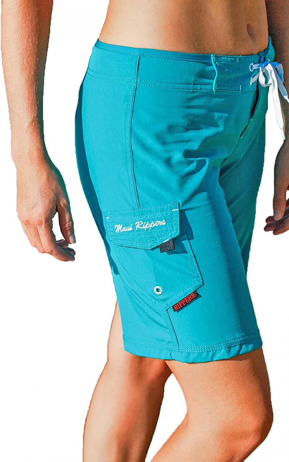 Maui Rippers Women’s 4-Way Stretch 9” Swim Shorts Boardshorts