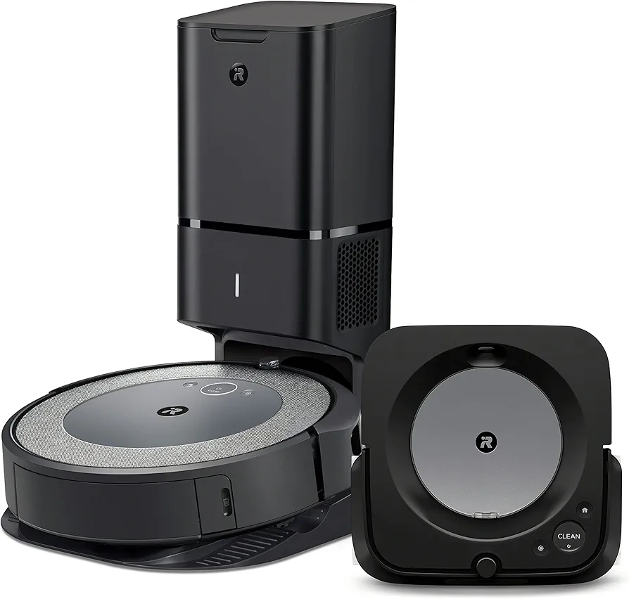 iRobot Roomba i3+ EVO (3550) Robot Vacuum and Braava Jet m6 (6113) Robot Mop Bundle - Wi-Fi Connected, Smart Mapping, Works with Alexa, Precision Jet Spray, Corners & Edges, Ideal for Multiple Rooms