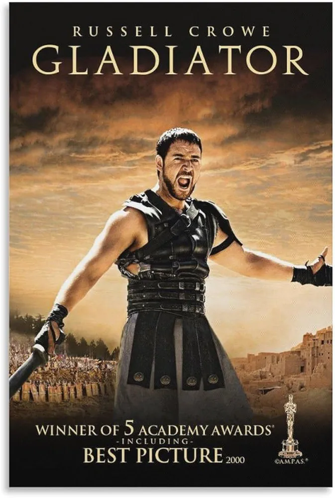 Gladiator Movie Poster Poster Decorative Painting Canvas Wall Art Living Room Posters Bedroom Painting 20x30inch(50x75cm)