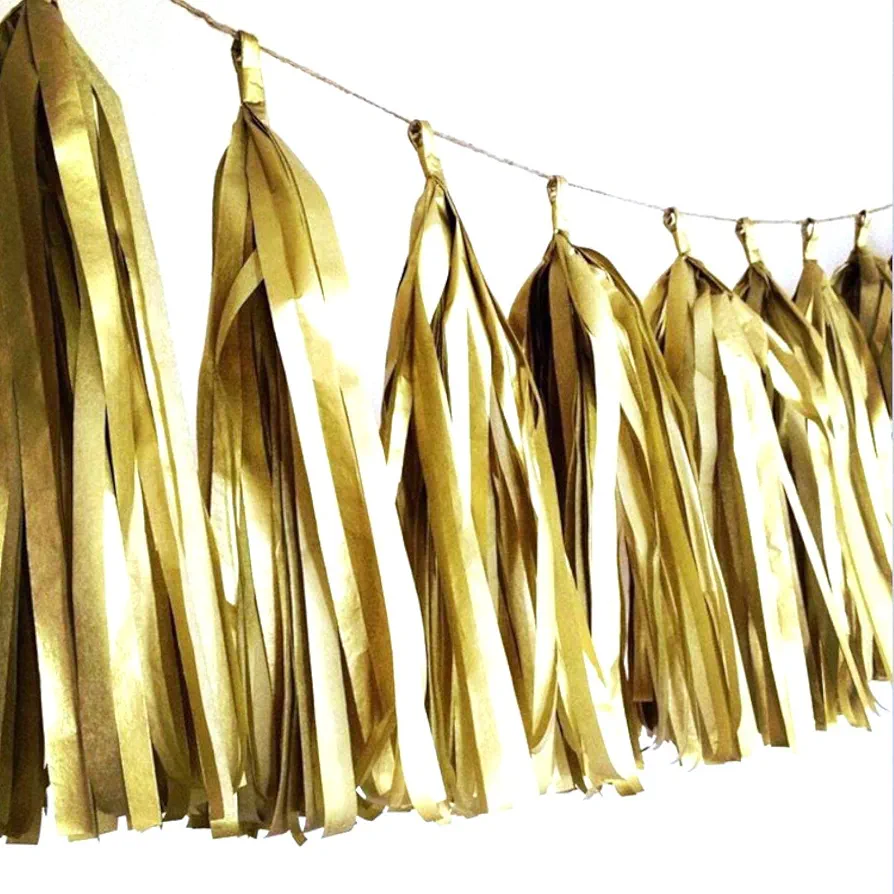 Paper Fringed Streamers with latted Birthday Decoration Room Wedding Party Supplies