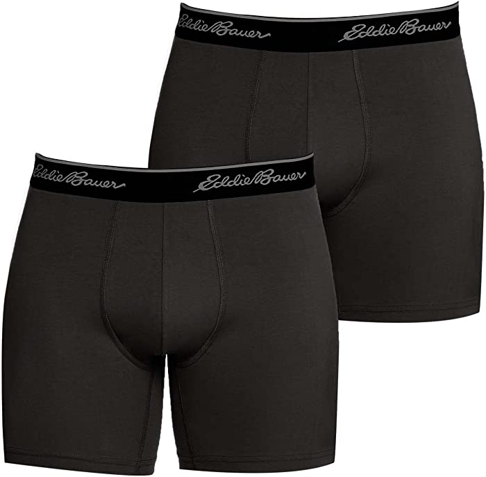 Eddie Bauer Men's 6" Cotton Boxer Briefs 2-Pack