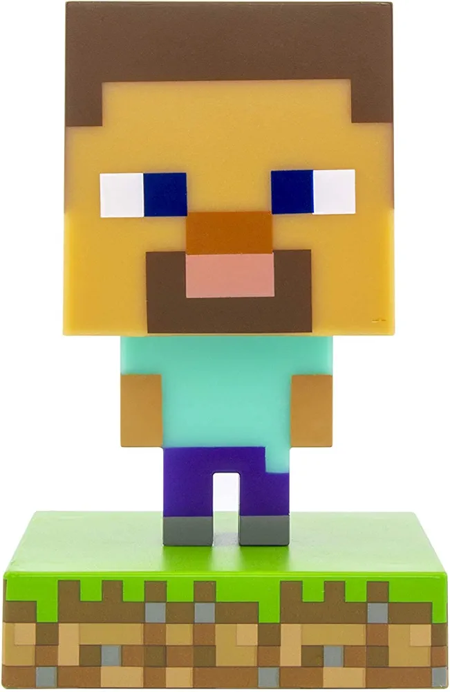 Paladone Minecraft Steve Icon Light Collectible Figure | Officially Licensed Minecraft Bedroom Decor