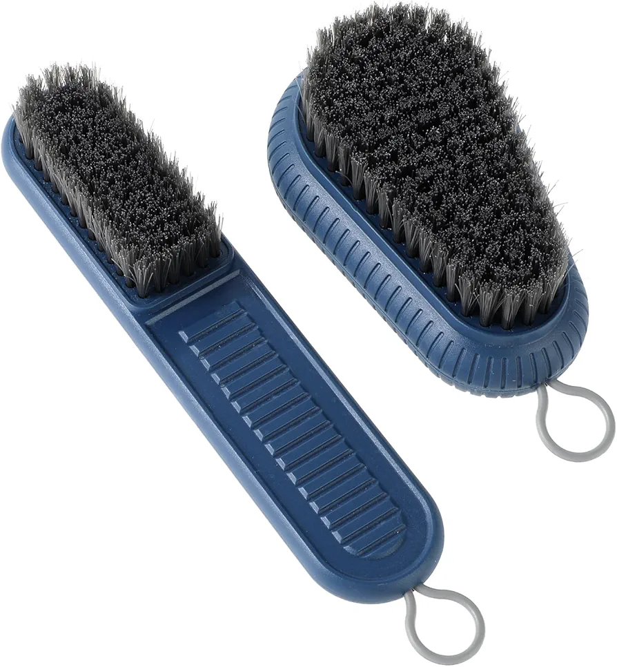 2Pcs Laundry Scrub Brushes, Quality Soft Bristle Brushes for Stains, Easy to Grip Clothes Underwear Shoes Scrubbing Brushes, Household Cleaning Tool Brushes for Countertops Bathtubs Bathroom