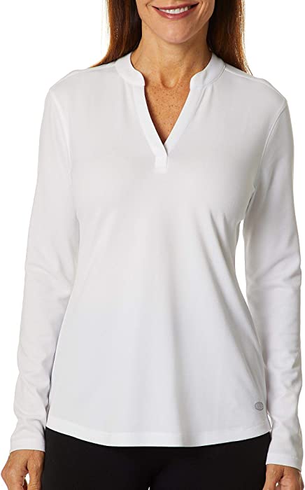 Reel Legends Womens Freeline Performance Split Neck Top