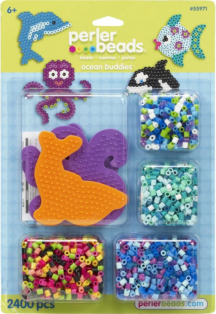 Perler Beads Ocean Buddies Ocean Bead Activity Crafts for Kids, 2400 pcs