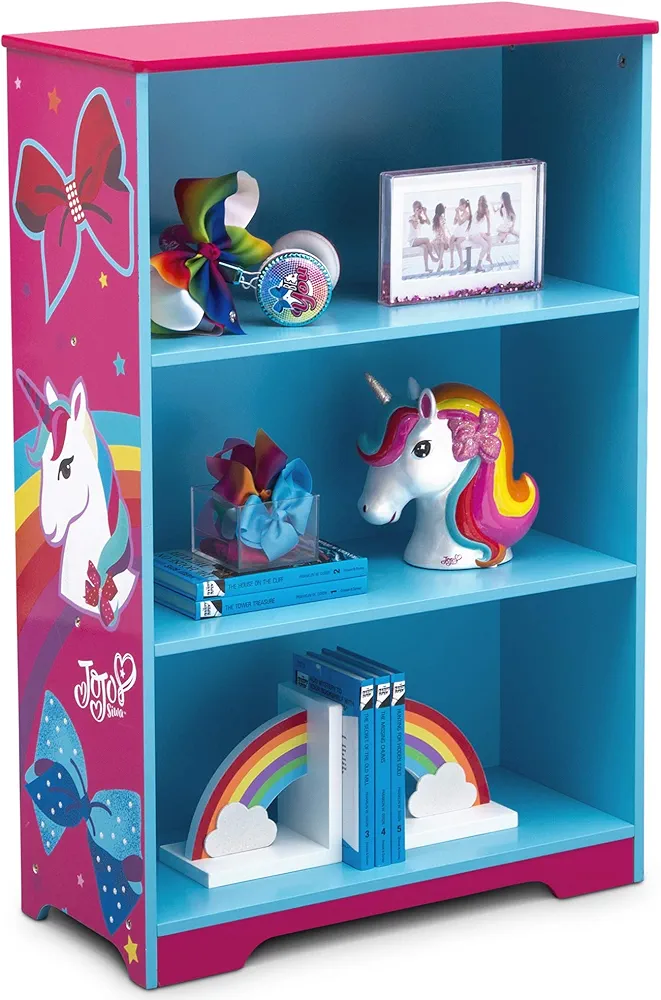 Delta Children Deluxe 3-Shelf Bookcase - Ideal for Books, Decor, Homeschooling & More, JoJo Siwa