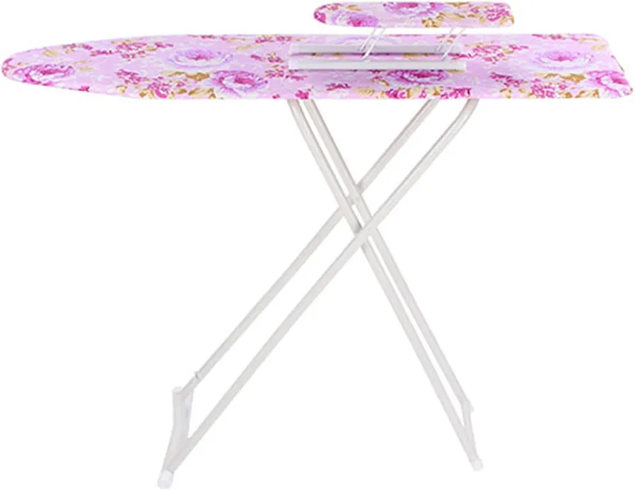 Ironing Board with 4 Steel Legs, Height Adjustable Ironing Clothes Extra-Wide Clothes Ironing Board with Folding Legs for Home Laundry Room Purple