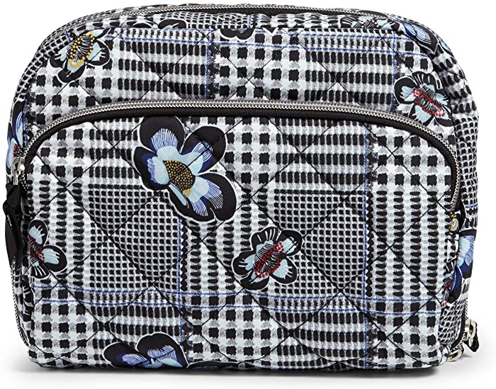 Vera Bradley Women's Performance Twill Lay Flat Cosmetic Makeup Organizer Bag