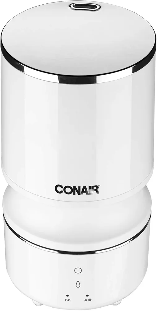 Conair Ultrasonic Cool Mist Humidifier, Quiet Operation, Perfect for Small Room, Office or Den, Easy-Clean Humidifier, 15-hour Run Time, Auto-Off