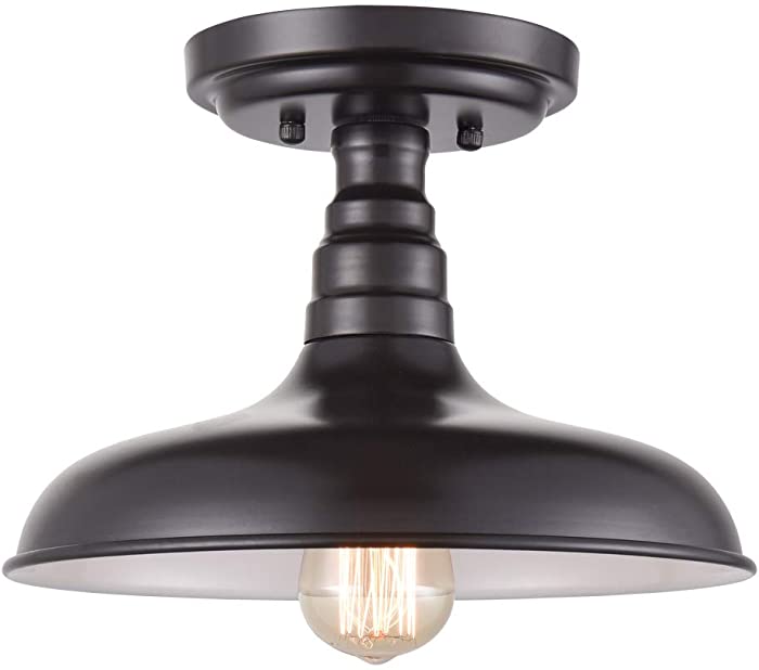 DANSEER Industrial Oil Rubbed Bronze Semi Flush Mount Ceiling Light