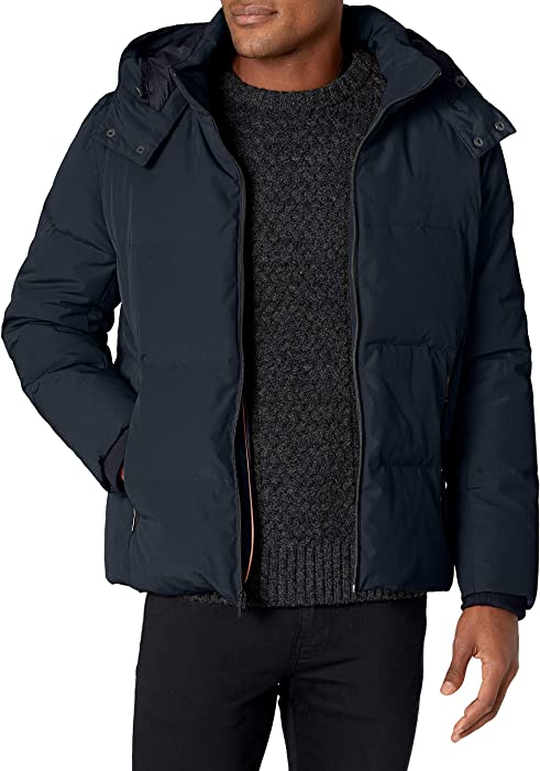 Cole Haan Men's Short Down Jacket with Hood