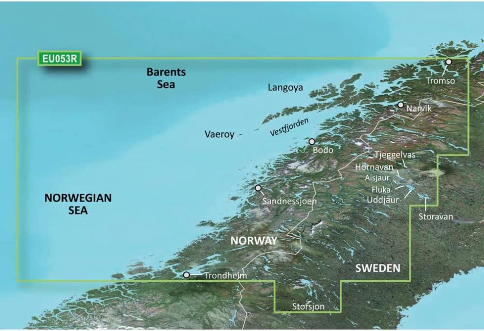 Garmin BlurChart VEU053R - Trondheim - Tromso - SD Card