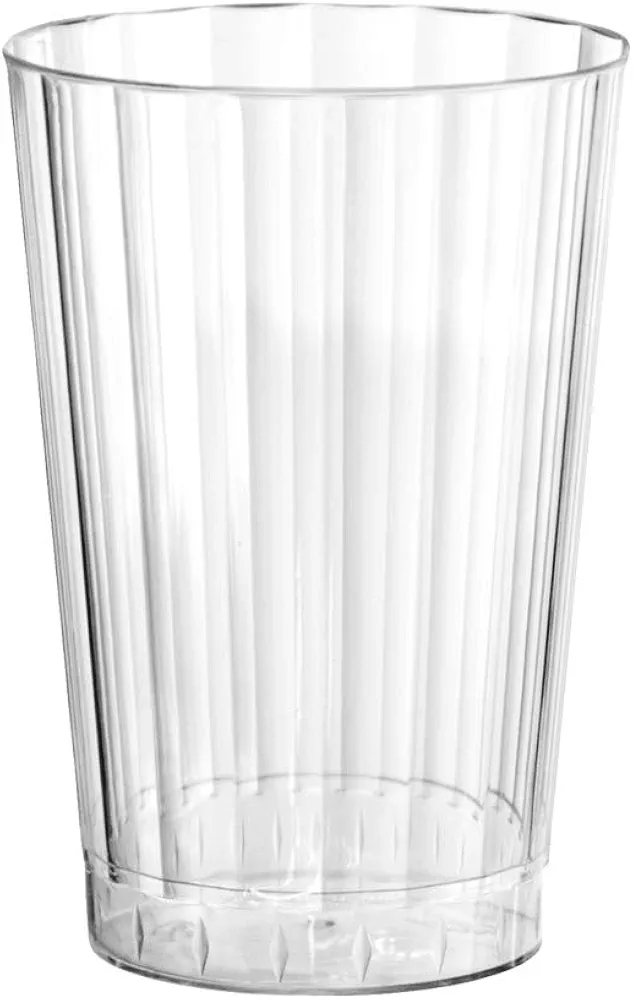 Party Essentials Deluxe/Elegance Hard Plastic Party Cup/Old Fashioned Tumbler/Cocktail Glass, 10 oz, 40 Count, Clear