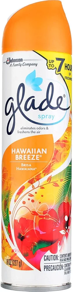 Glad Room Air Freshener Hawaiian Breeze Aerosol, Can 8 Oz