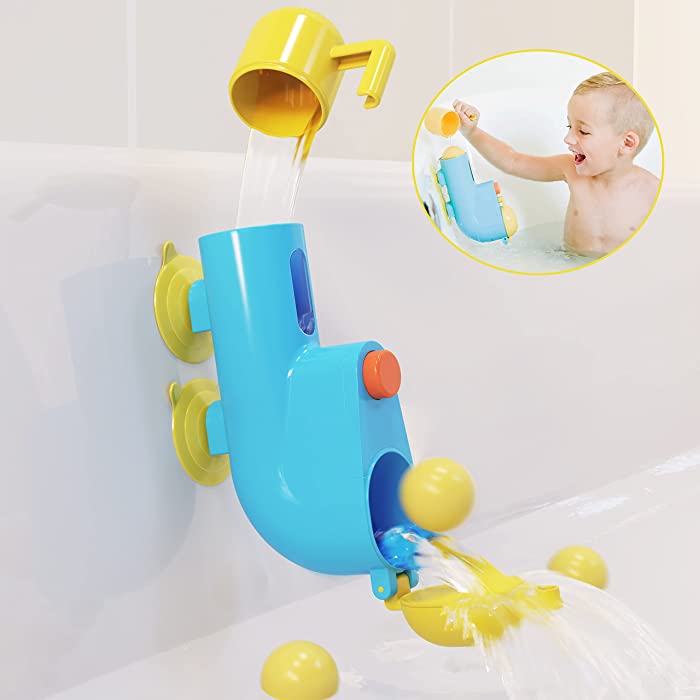 Fill N' Splash Submarine Bath Toy - Bath Toys for Toddlers 1-3 - 4 - 5 Years Old Bath Tub Toys for Boys & Girls - Toddler Bath Toys - Bathtub Toys - Baby Bath Toys - Perfect for Toddler Bath