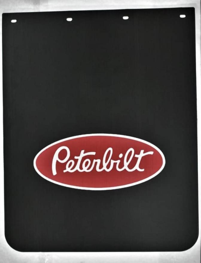 Peterbilt mud Flaps Black 24”x 30” Heavy Duty Poly (Pair) Black