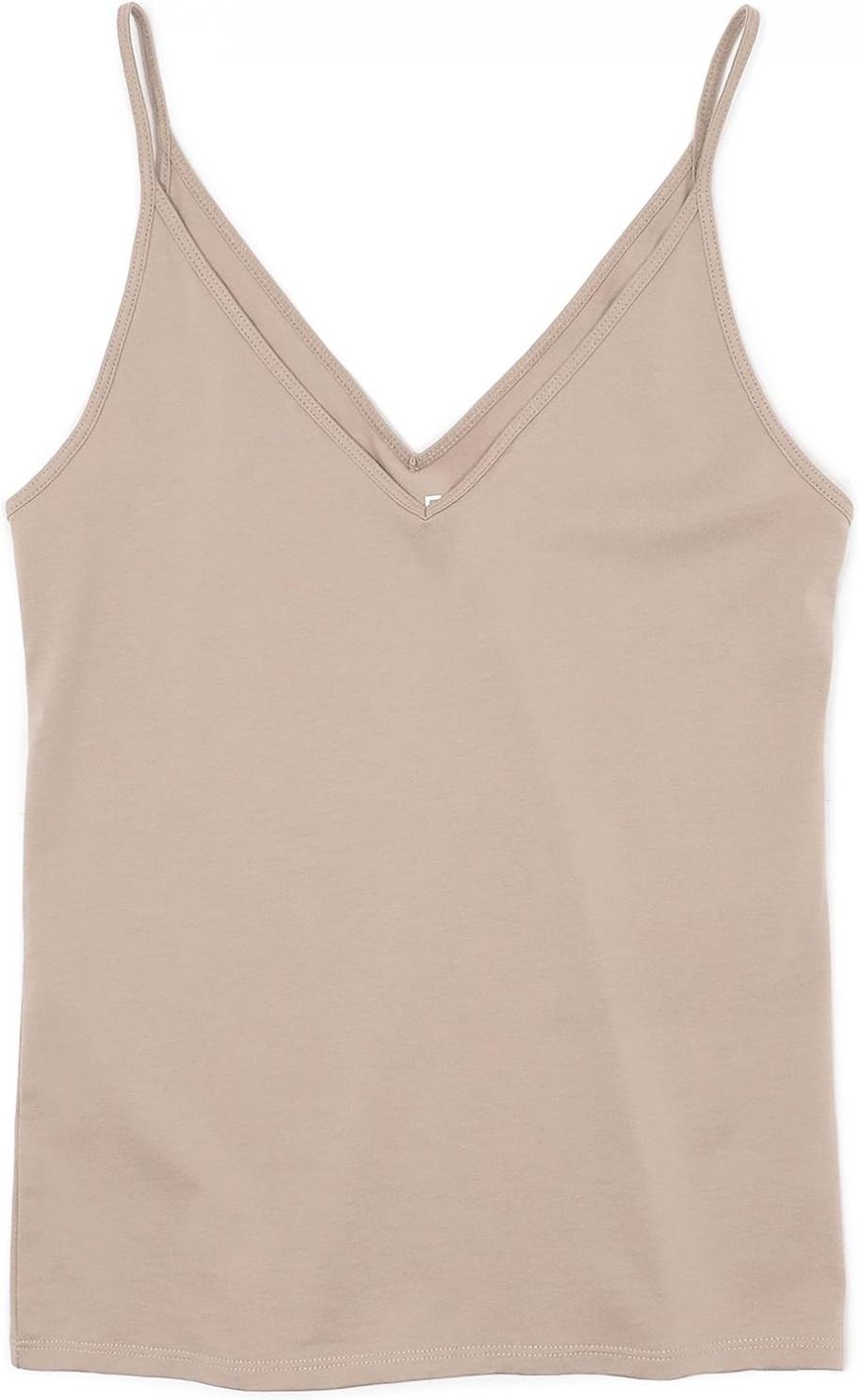 Ann Taylor LOFT Women's Double V-Neck Cotton-Stretch Cami