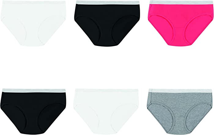 Hanes Women's Sporty Cotton Hipster Underwear, Available in Multiple Pack Size(Colors and style May Vary)