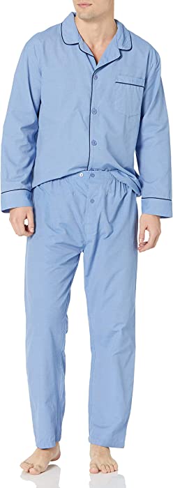 Hanes Men's Woven Plain-Weave Pajama Set