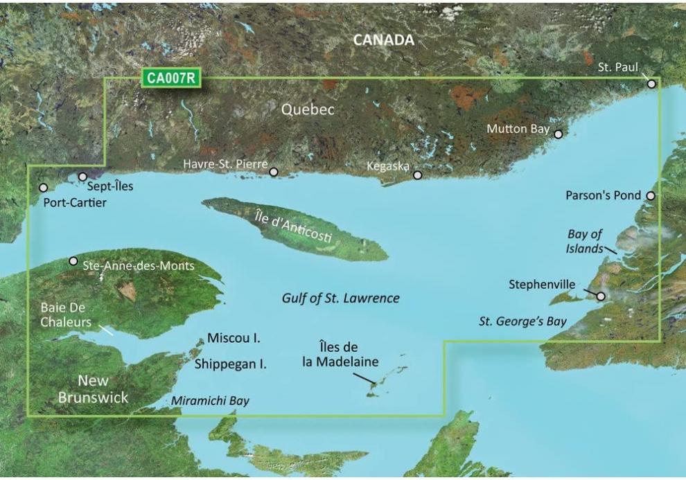 Garmin VCA007R Les Mechins to St. George39;s Bay SD Card Nautical Charts