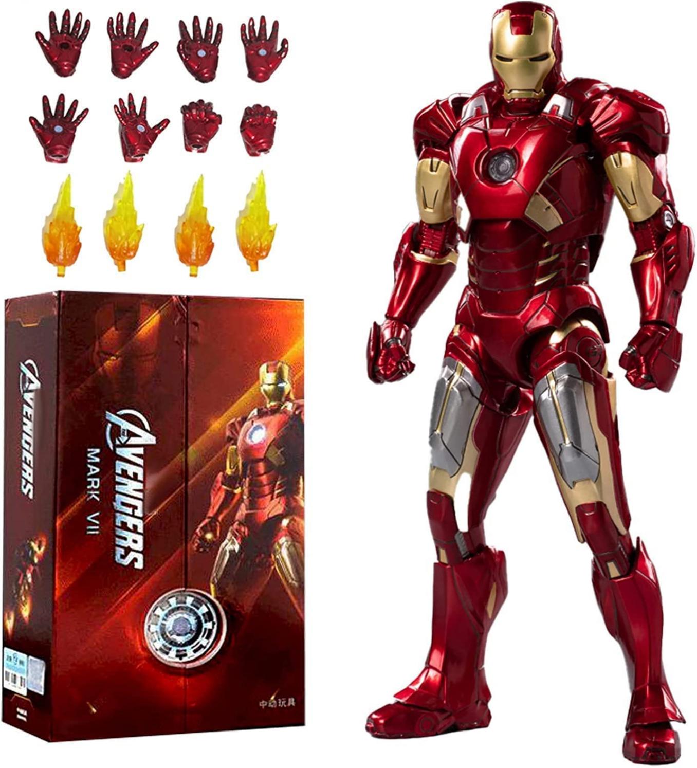 Iron Man Action Figures - Iron Man Movie Series Figures - Ironman Mark Series Toys - Ironman Toys 7 inches Ironman Action Figure10th Anniversary Collector's Edition (MK7)