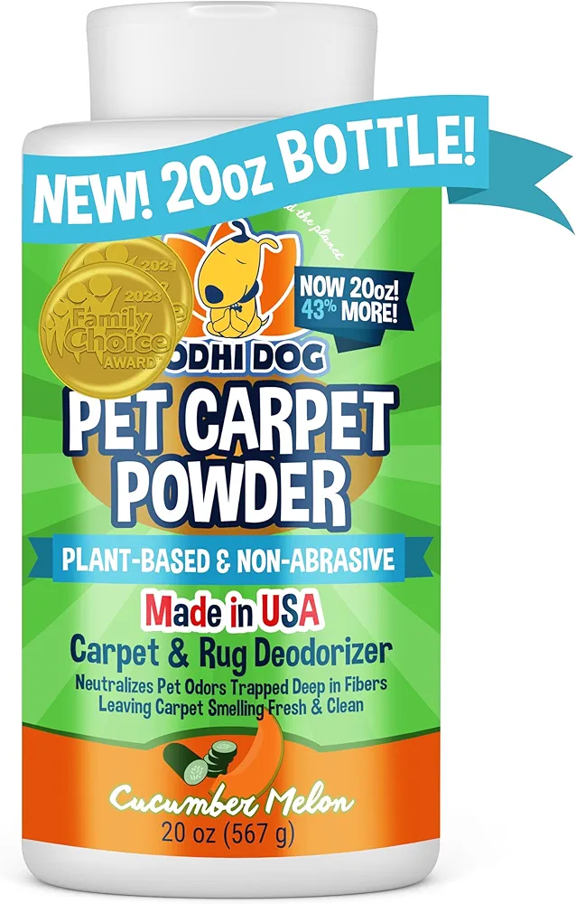 Bodhi Dog Natural Dog Odor Carpet Powder | Dry Pet Smell Eliminator | Effectively Removes Urine Odors | Sustainable Plant-Based Room Powder | Helps Loosen Fur and Dirt (Pack of 1)